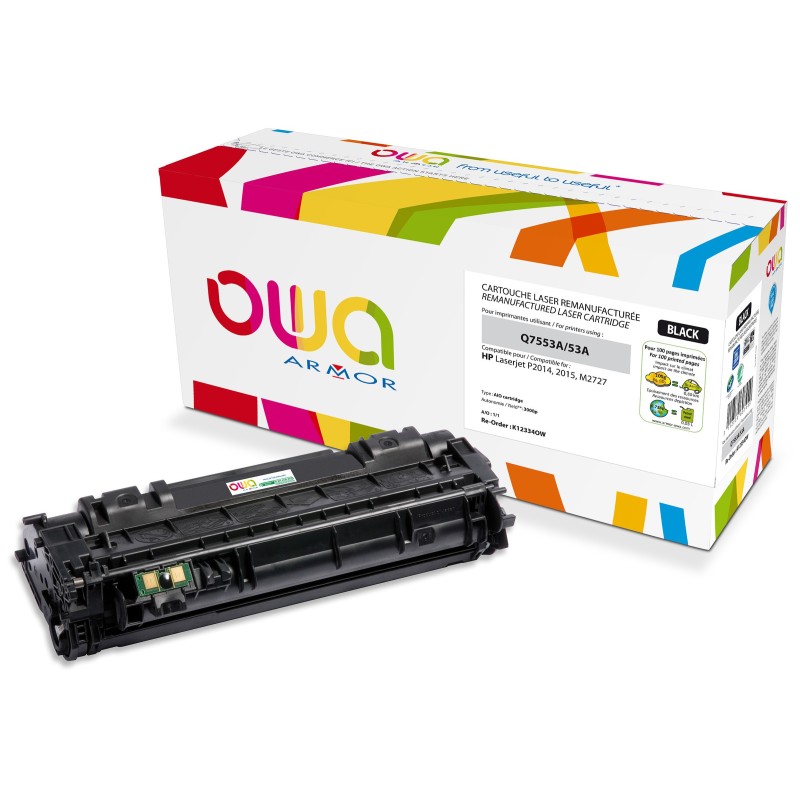 OWA Toner compatible HP 53A Q7553A - K12334OW - Noir