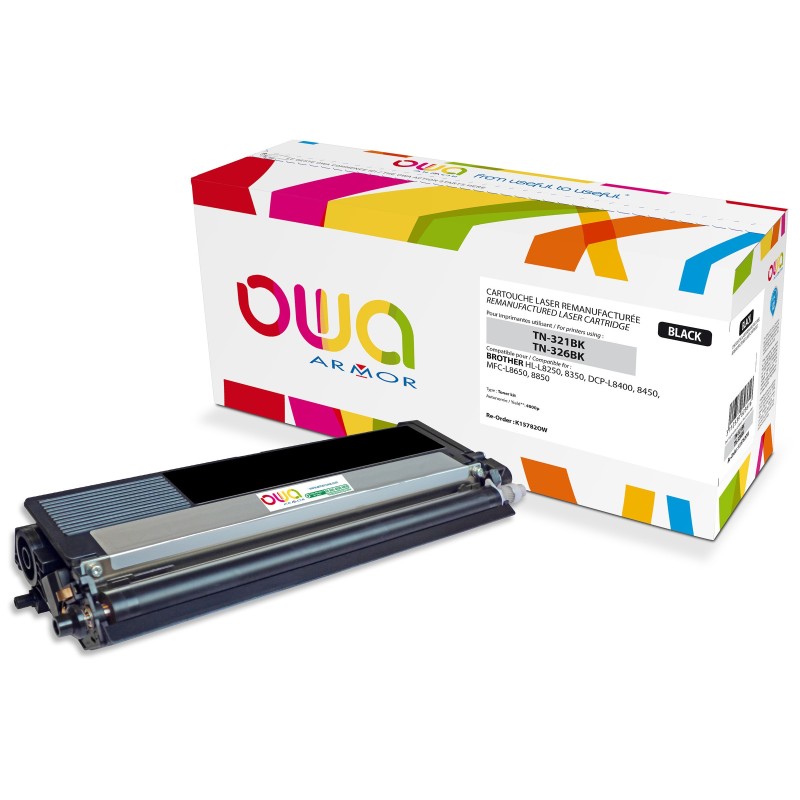 OWA Toner compatible BROTHER TN321 TN326 - K15782OW - Noir