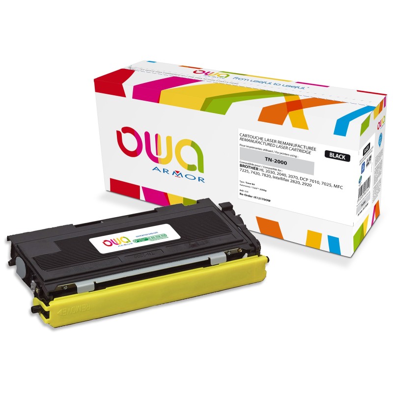 OWA Toner compatible BROTHER TN2000 - K12170OW - Noir