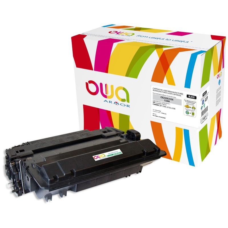 OWA Toner compatible HP 55X CE255X - K15222OW - Noir
