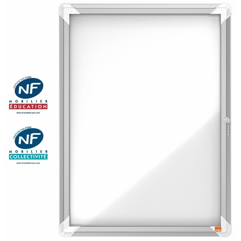 Nobo Premium Plus Vitrine d'extérieur porte-battante fond magnétique 4 feuilles A4