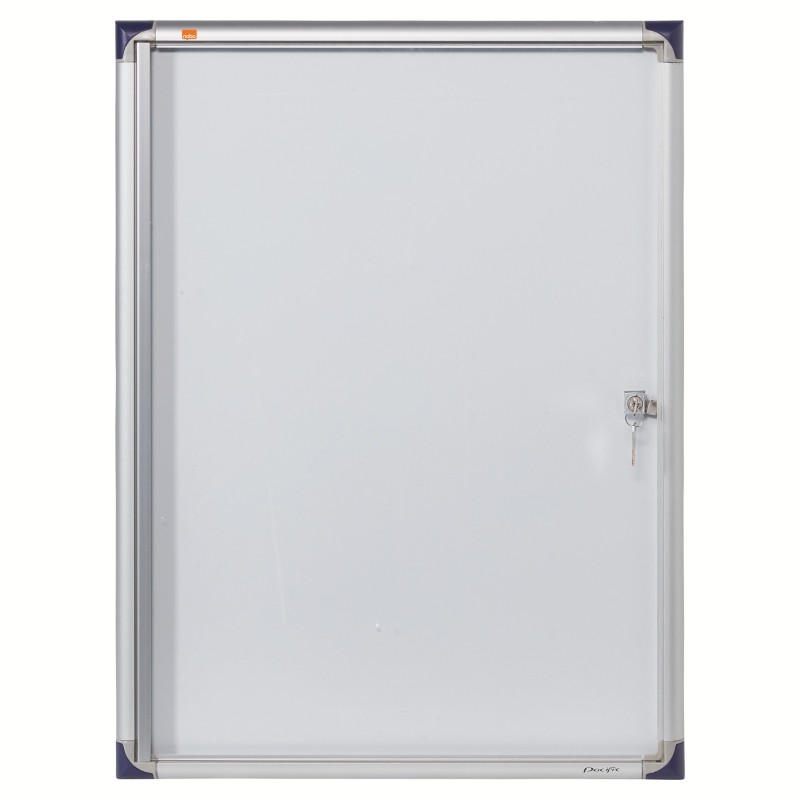 Nobo Vitrine d'intérieur extra-plate porte-battante fond magnétique, 4 feuilles A4, dimensions L51 x H68 x P2,5 cm