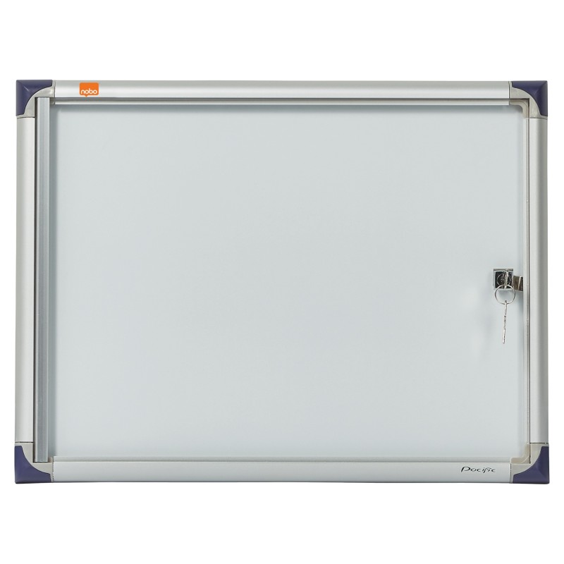 Nobo Vitrine d'intérieur extra-plate porte-battante fond magnétique, 2 feuilles A4, dimensions L51 x H34 x P2,2 cm