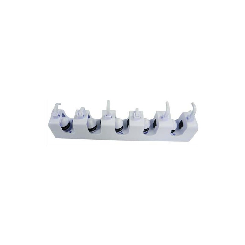Brosserie Thomas - Accroche balais 5 encoches - Blanc