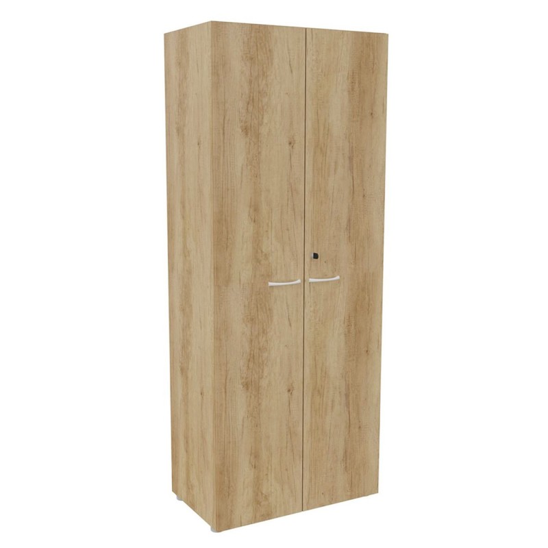 Armoire haute portes battantes L.80 x P.48 x H.203 cm - Chêne Nebraska