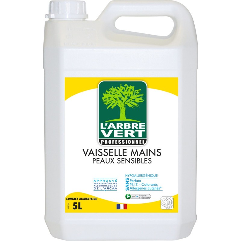 L'Arbre Vert Liquide vaisselle peaux sensibles - 5 L