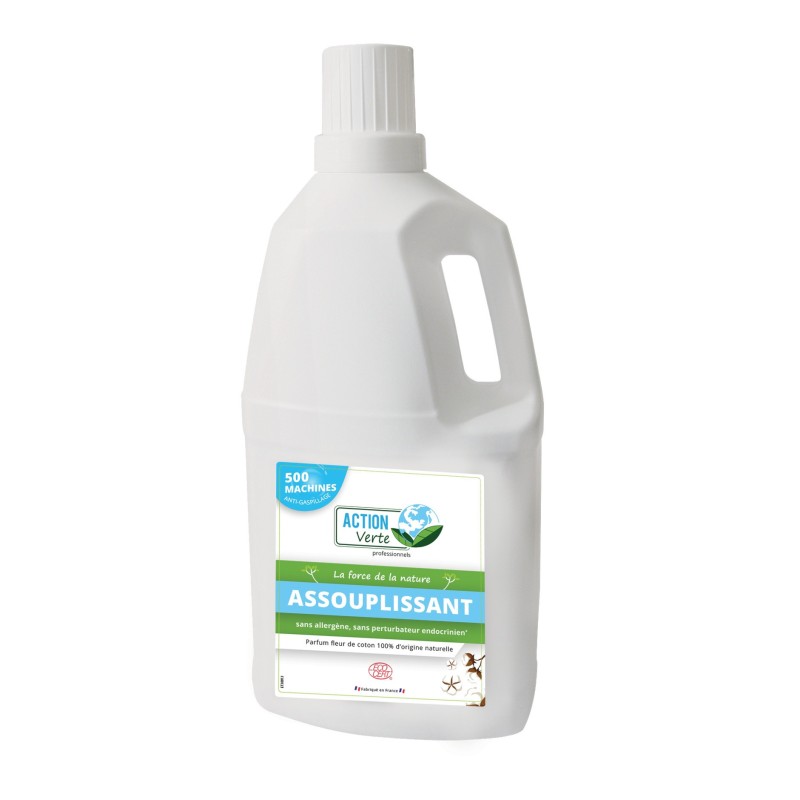 Action Verte Assouplissant concentré écologique - parfum fleurs de coton - Bidon 5L