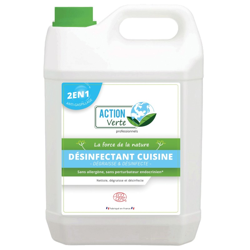 Action Verte Nettoyant désinfectant cuisine écologique - Bidon de 5L