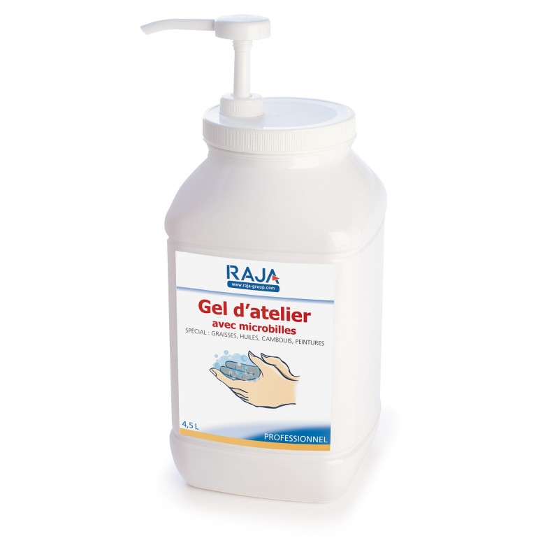 RAJA Gel d'atelier microbilles sans solvant parfum agrumes - Bidon 4,5l
