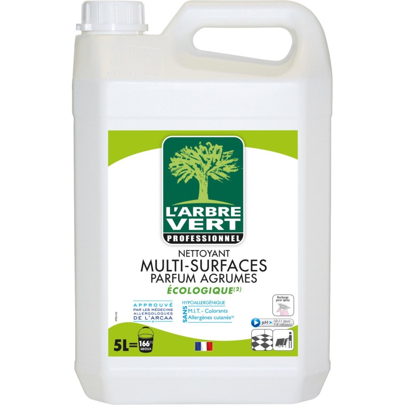 Arbre Vert Nettoyant multi-usages professionnel Ecologique - parfum agrumes 5L