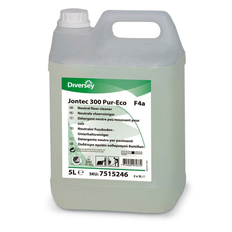 Jontec 300 Pur-eco Détergent autolaveuse - Parfum frais et citronné - 5 L