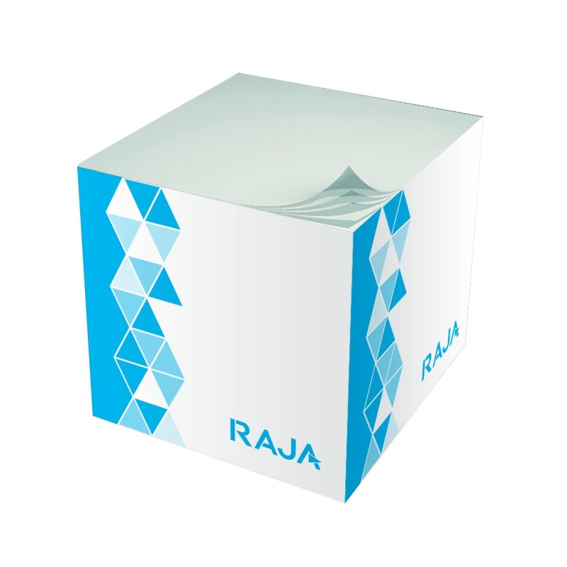 RAJA Bloc mémo à dos encollés 90 x 90 mm - 700 feuilles - Blanc