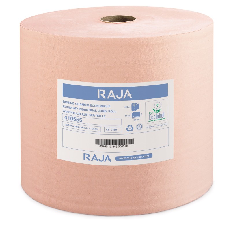RAJA Bobine d'essuyage - Coloris chamois - 1500 feuilles