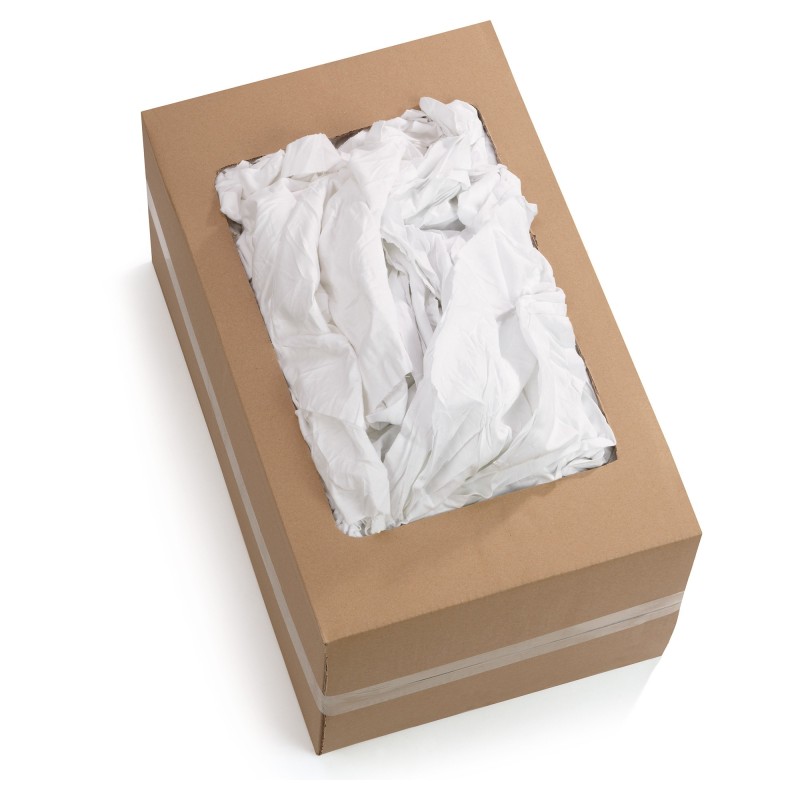 Chiffons poly-coton et coton fins supérieurs - Blanc - 140 chiffons