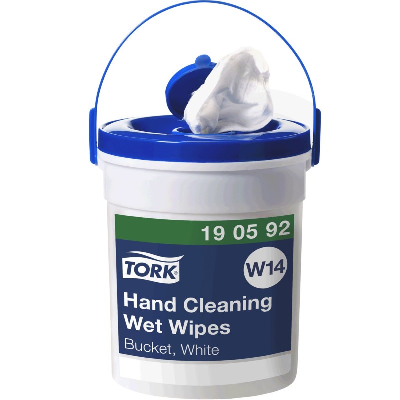 Tork Seau de 58 lingettes humides pour le nettoyage des mains