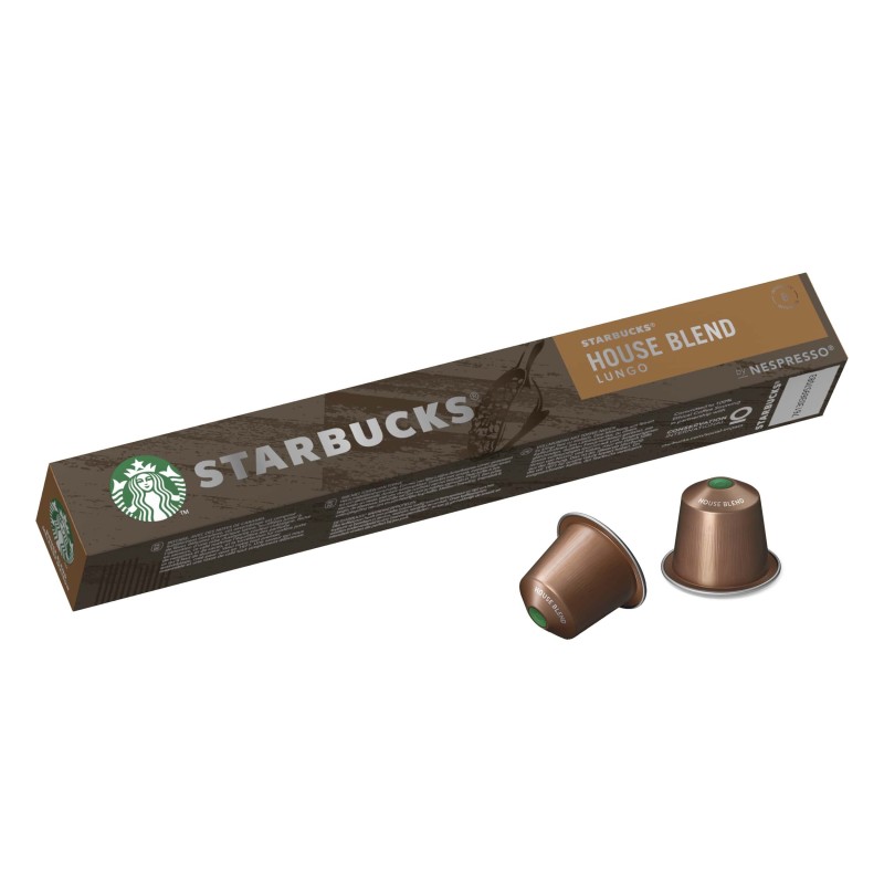 Starbucks Café Long House Blend pour machine Nespresso - Intensité 8 - Paquet 10 capsules