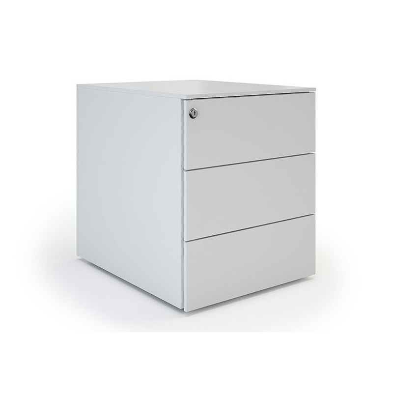Caisson mobile métal Pro Design - 3 tiroirs - Aluminium