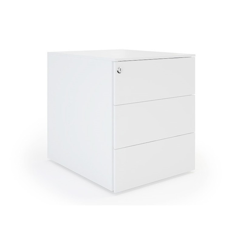 Caisson mobile métal Pro Design - 3 tiroirs - Blanc