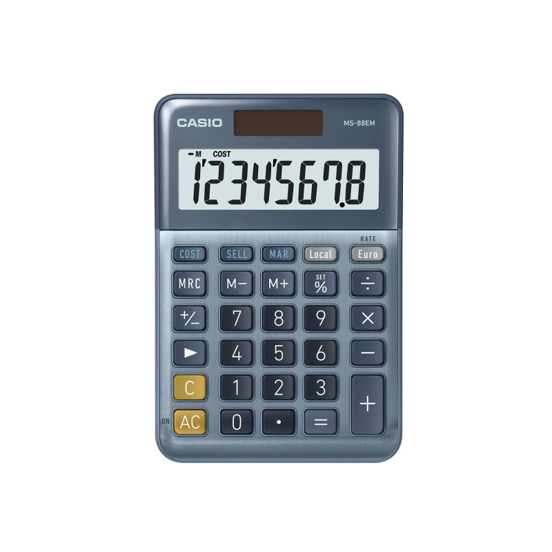 Casio MS-88EM Calculatrice de bureau solaire - 8 chiffres