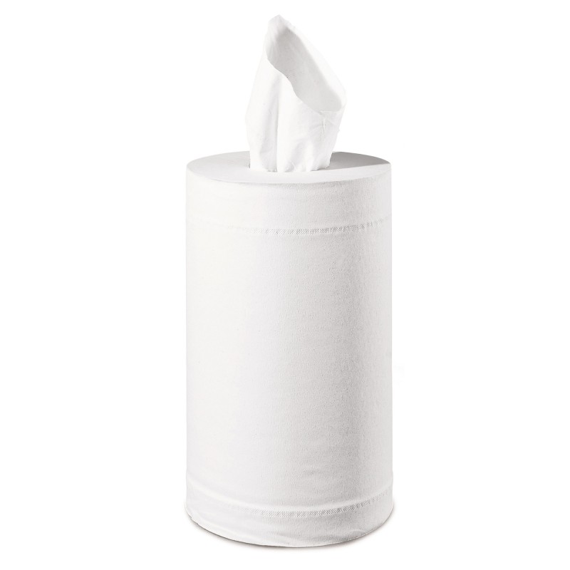 Essuie-tout double épaisseur pure Ouate recyclée - Bobine 200 feuilles - Blanc