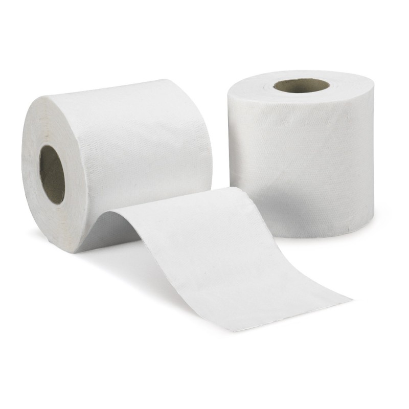 RAJA Papier toilette microgaufré - 48 rouleaux de 200 feuilles - Blanc