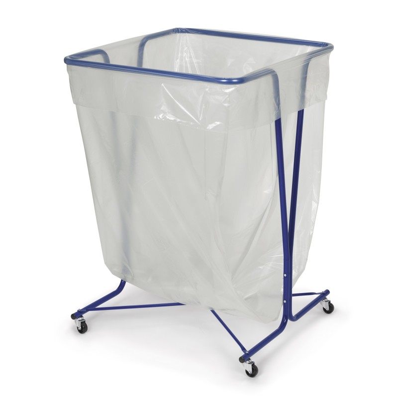 Sacs poubelle grand volume 600L pour support mobile - Transparent - Lot de 50