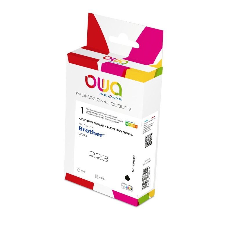 OWA Cartouche d'encre compatible BROTHER LC223 - K20617OW - Noir