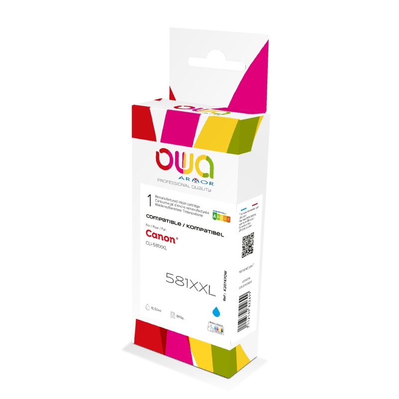 OWA Cartouche d'encre compatible CANON CLI-581XXL - K20747OW - Cyan