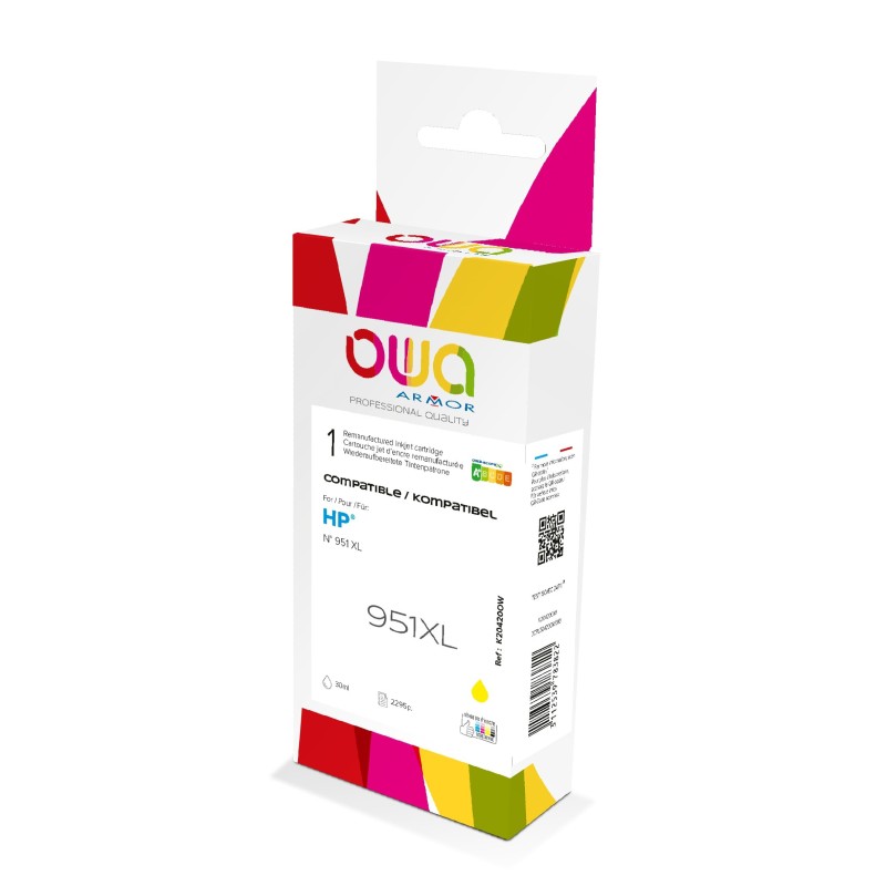 OWA Cartouche d'encre compatible HP 951XL CN048AE - K20420OW - Jaune