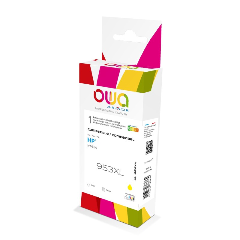 OWA Cartouche d'encre compatible HP 953XL F6U18AE - K20660OW - Jaune