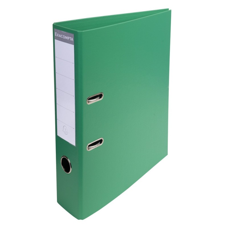 Exacompta Classeur à levier A4 Prem'Touch - Carton robuste 28/10e - Dos 7 cm - Vert