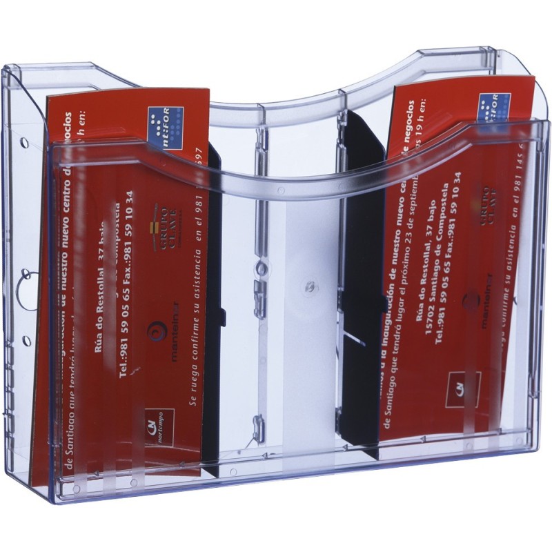 Archivo 2000 Corbeille murale honrizontale format A4 transparent bleuté - 1 Case