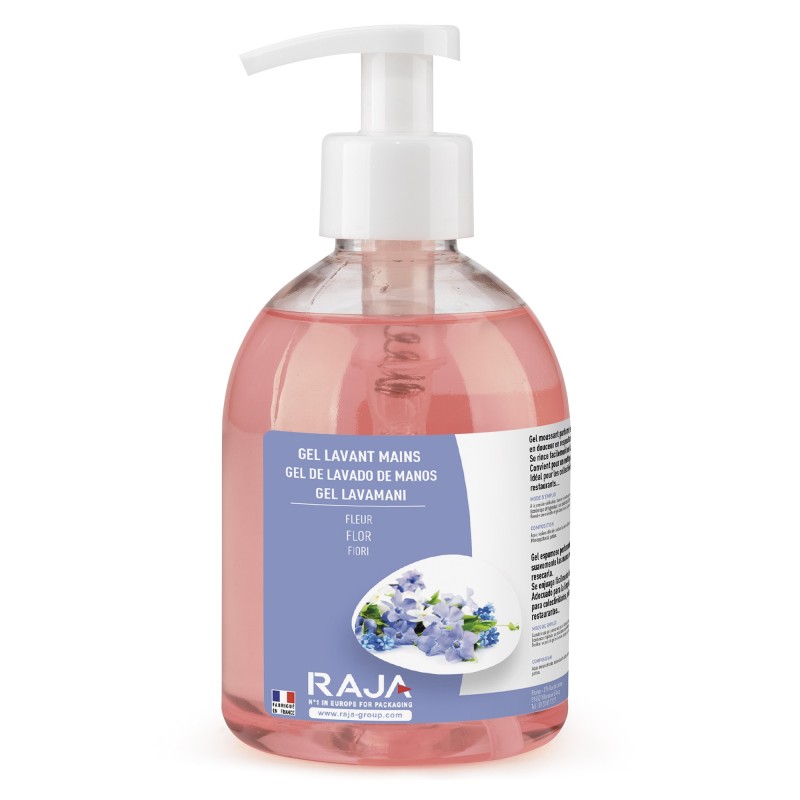 RAJA Crème lavante pour les mains - Fleur - Flacon pompe 300 ml