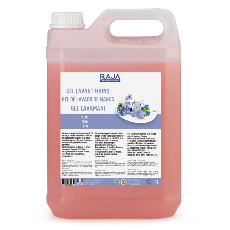 RAJA Crème lavante pour les mains - Fleur - Bidon 5L