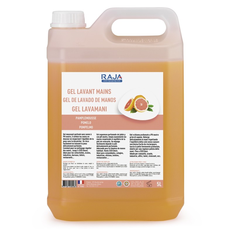 RAJA Crème lavante pour les mains - Pamplemousse - Bidon 5L