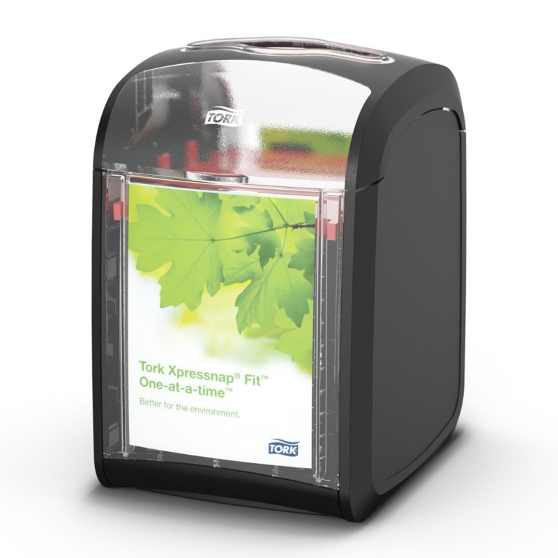 Tork Xpressnap Fit Distributeur de serviettes de table feuille à feuille N14 noir