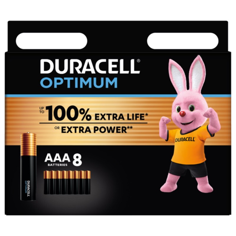 Duracell Pile alcaline AAA / LR3 Optimum - Lot de 8