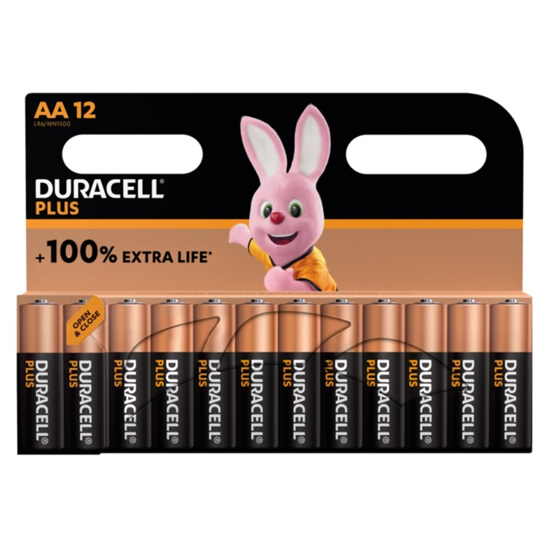 Duracell Pile alcaline AA / LR6 Plus - Lot de 12