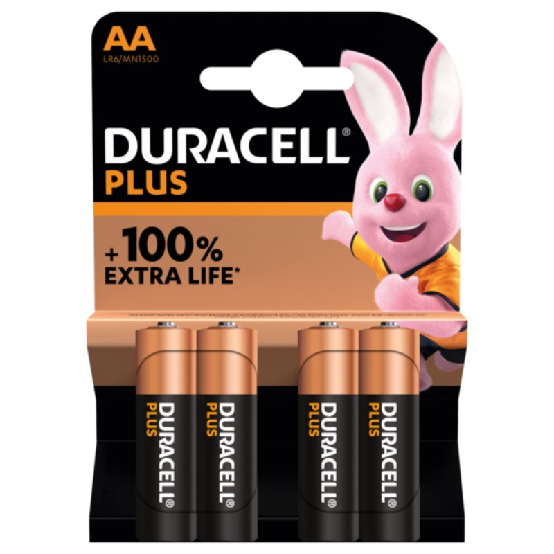 Duracell Pile alcaline AA / LR6 Plus - Lot de 4