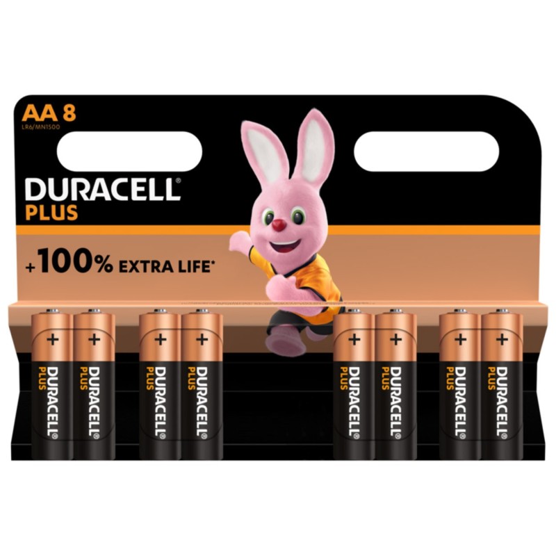 Duracell Pile alcaline AA / LR6 Plus - Lot de 8