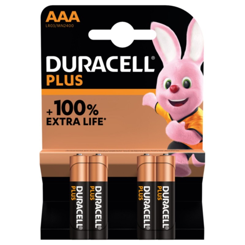 Duracell Pile alcaline AAA / LR3 Plus - Lot de 4
