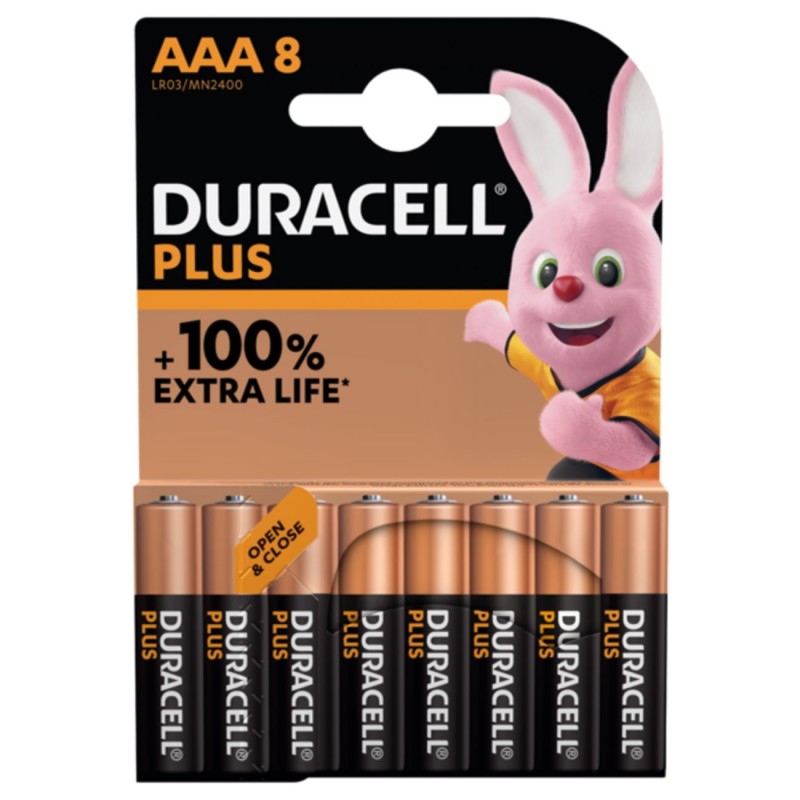 Duracell Pile alcaline AAA / LR3 Plus - Lot de 8