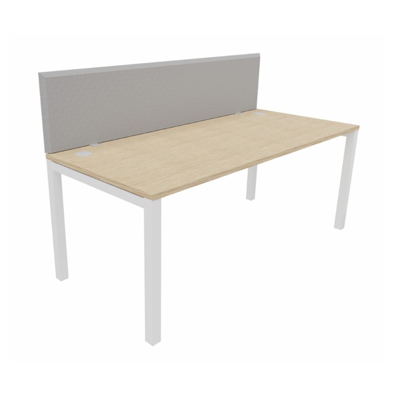 Écran séparation acoustique individuel Zitto H. 48 x L. 140 cm - Gris - Avec pince de fixation
