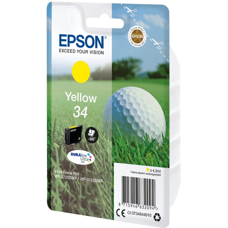 Epson 34 "Golf" Cartouche d'encre originale C13T34644010 - Jaune