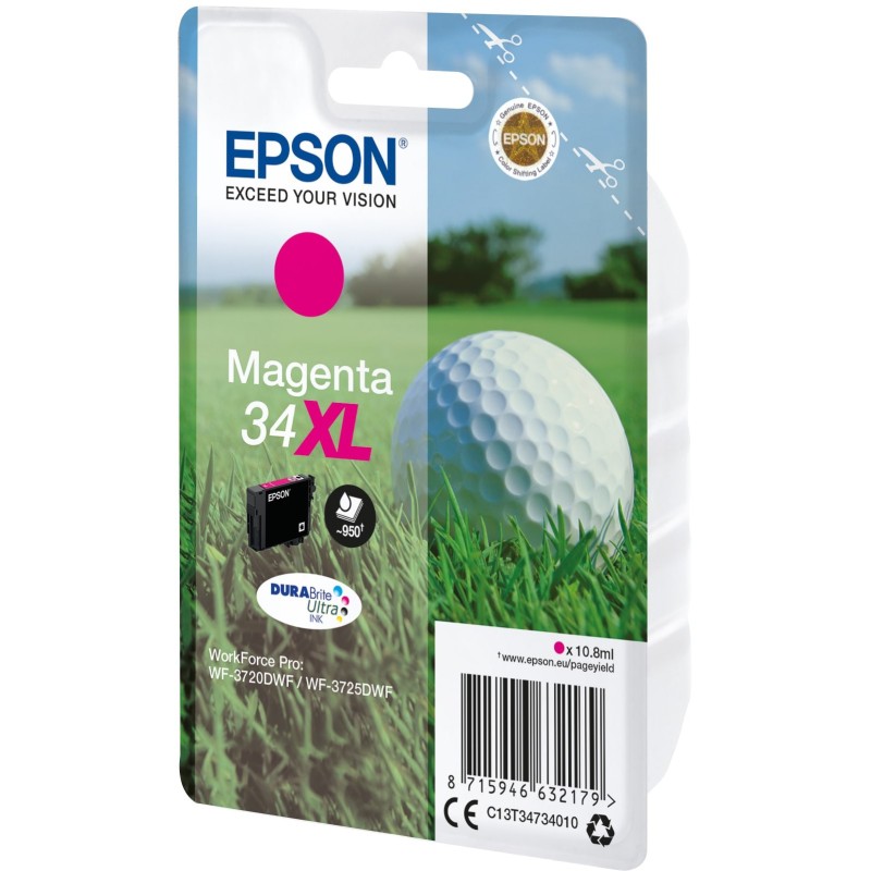 Epson 34 XL "Golf" Cartouche d'encre originale grande capacité C13T34734010 - Magenta