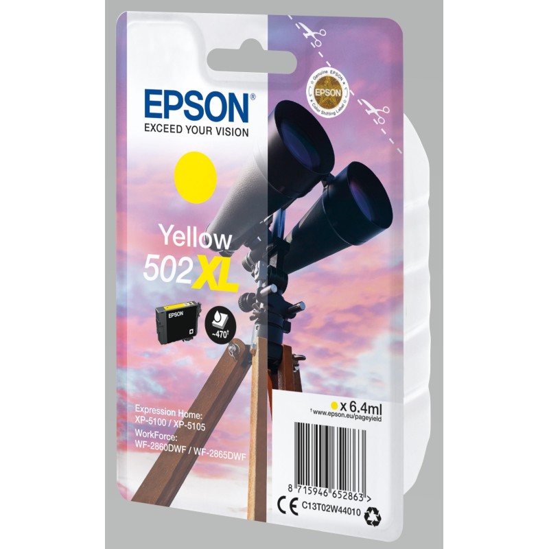 Epson 502 XL "Jumelles" Cartouche d'encre originale grande capacité C13T02W44010 - Jaune