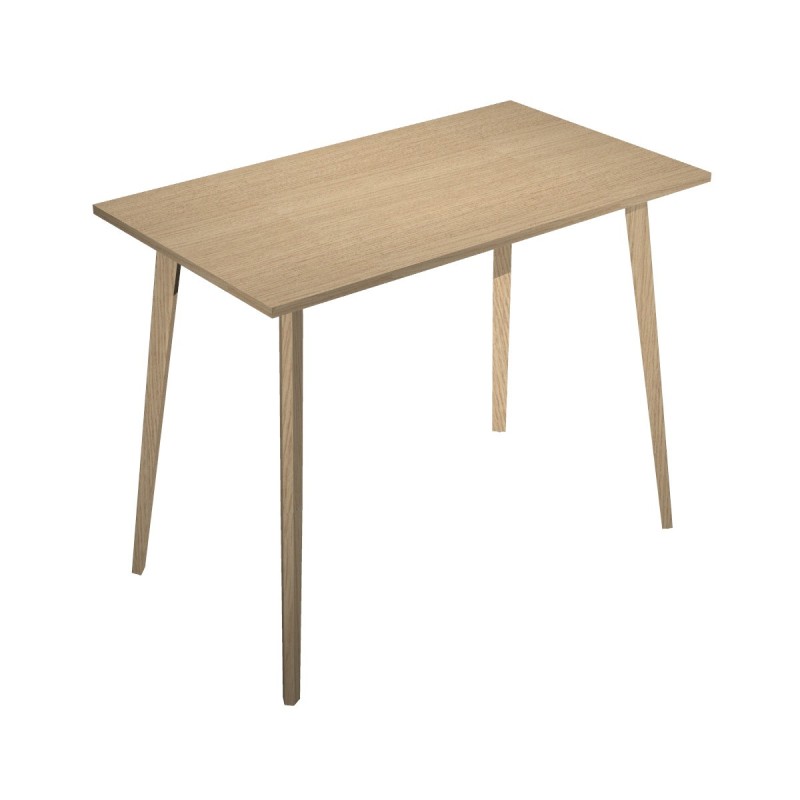 Table haute Halden - L.140 x H.110 x P.80 cm - Plateau Chêne - Pieds bois Chêne