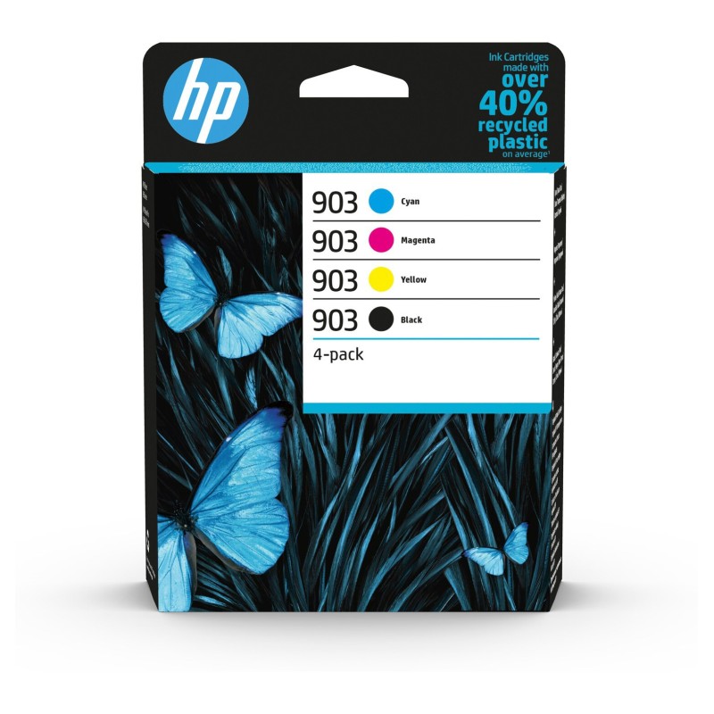 HP 903 Cartouche d'encre authentique 6ZC73AE - Pack de 4 (Noir, Cyan, Magenta, Jaune)