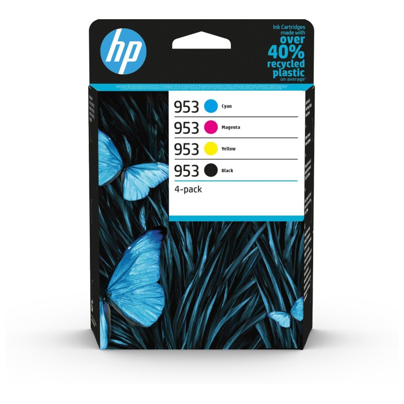 HP 953 Cartouche d'encre authentique 6ZC69AE - Pack de 4 (Noir, Cyan, Magenta, Jaune)