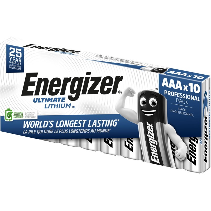 Energizer Pile AAA / LR3 / FR03 Ultimate Lithium - Lot de 10